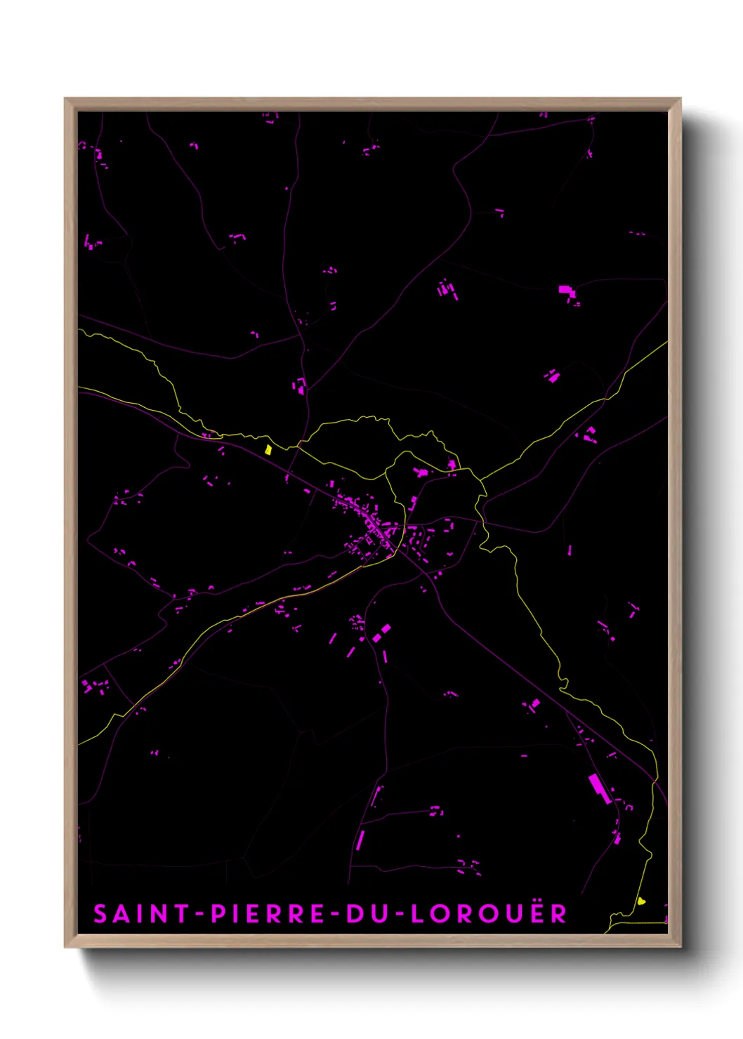 Une affiche de carte sur Saint-Pierre-du-Lorouër