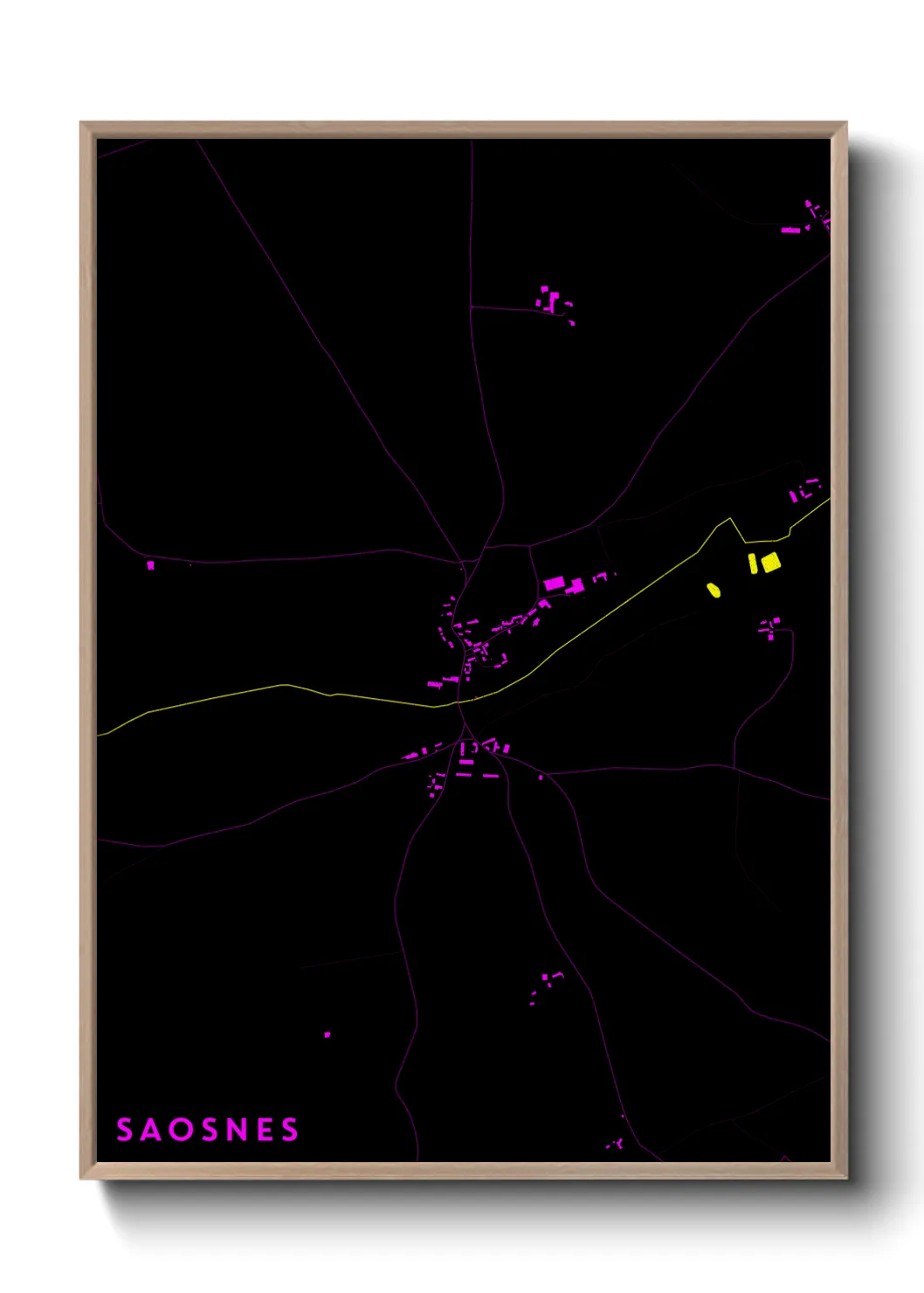 Une affiche de carte sur Saosnes