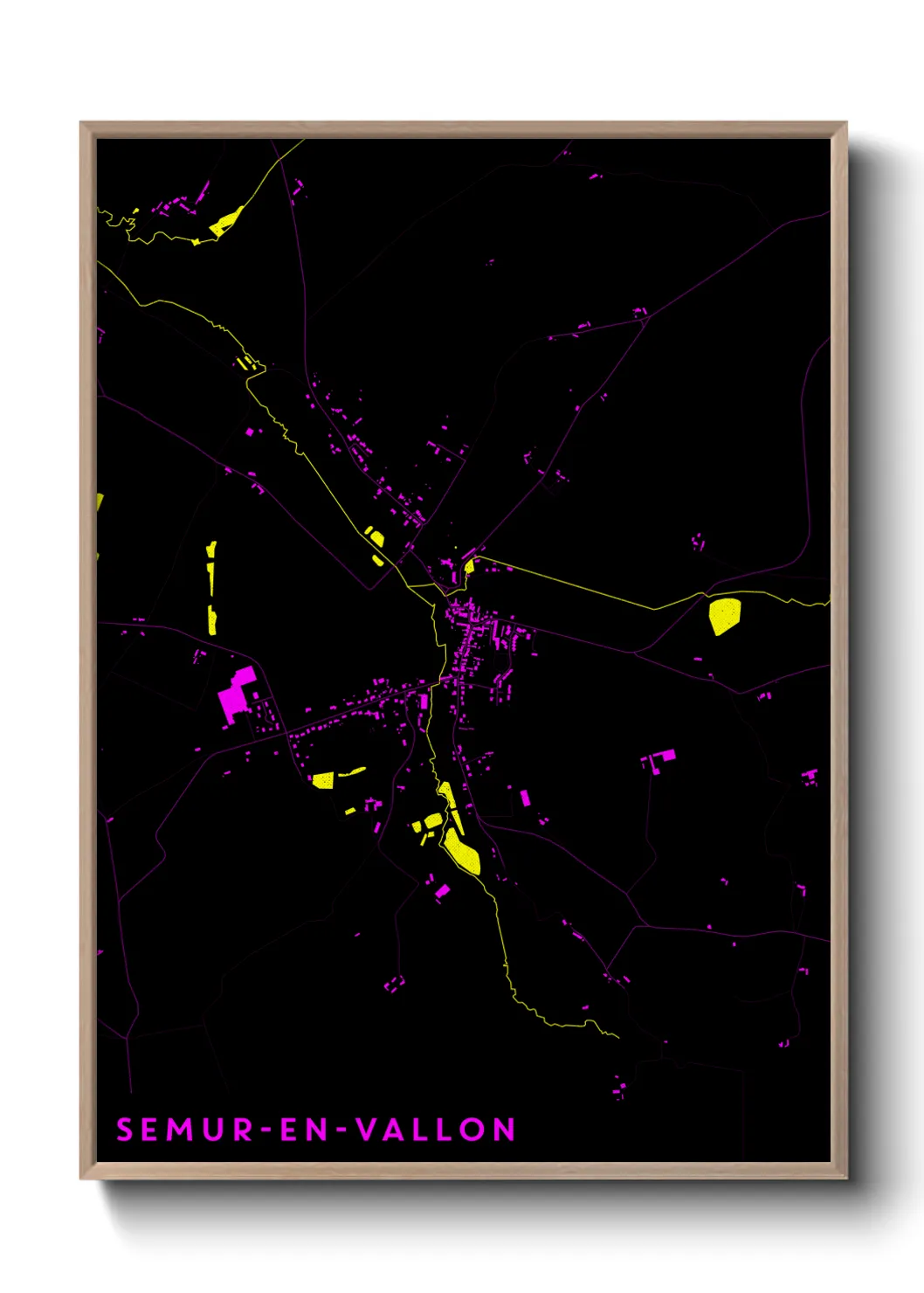 Un poster carteSemur-en-Vallon