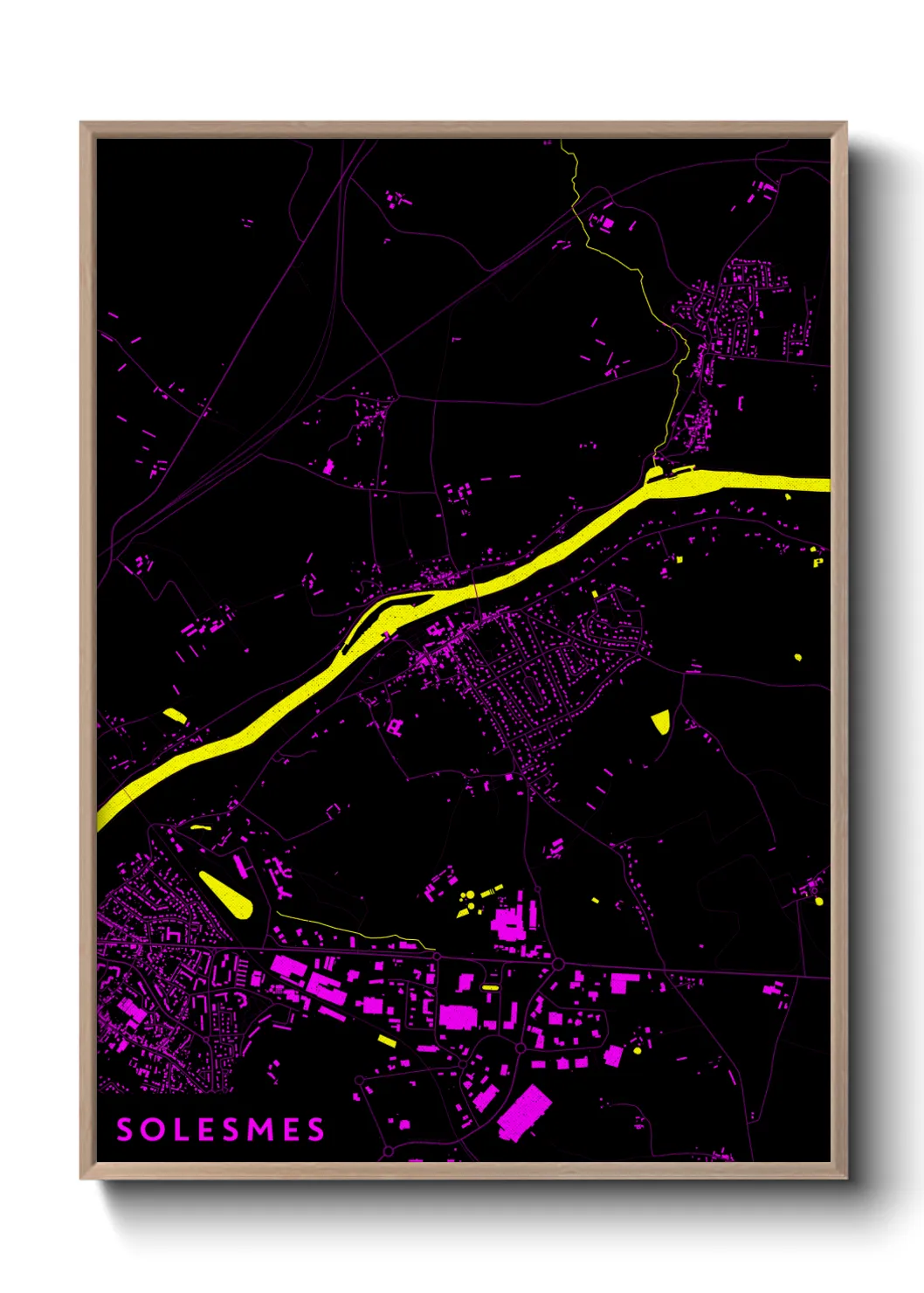 Une affiche de carte sur Solesmes
