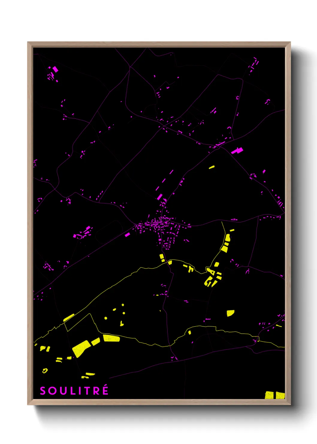 Une affiche de carte sur Soulitré