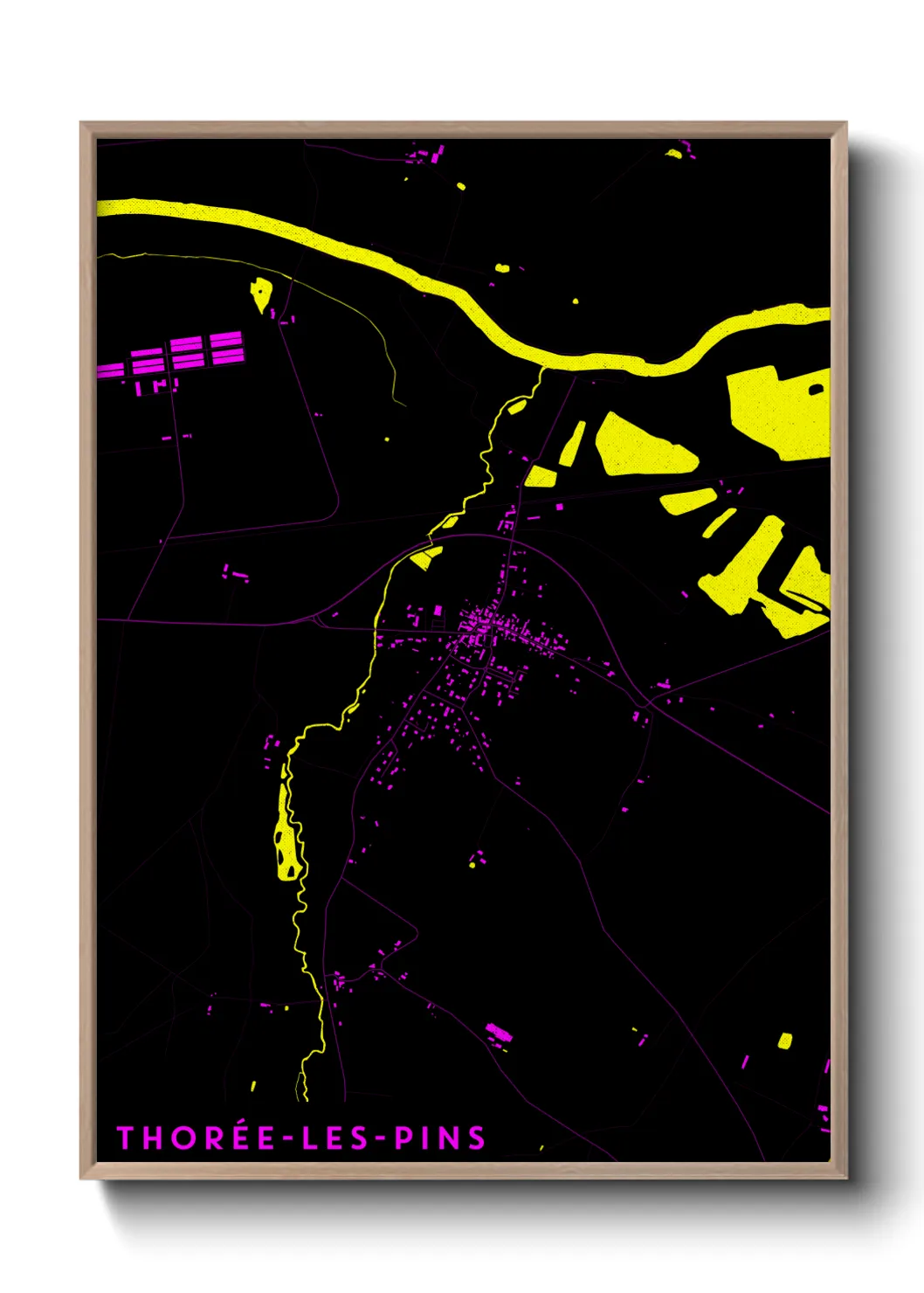 Une affiche de carte sur Thorée-les-Pins