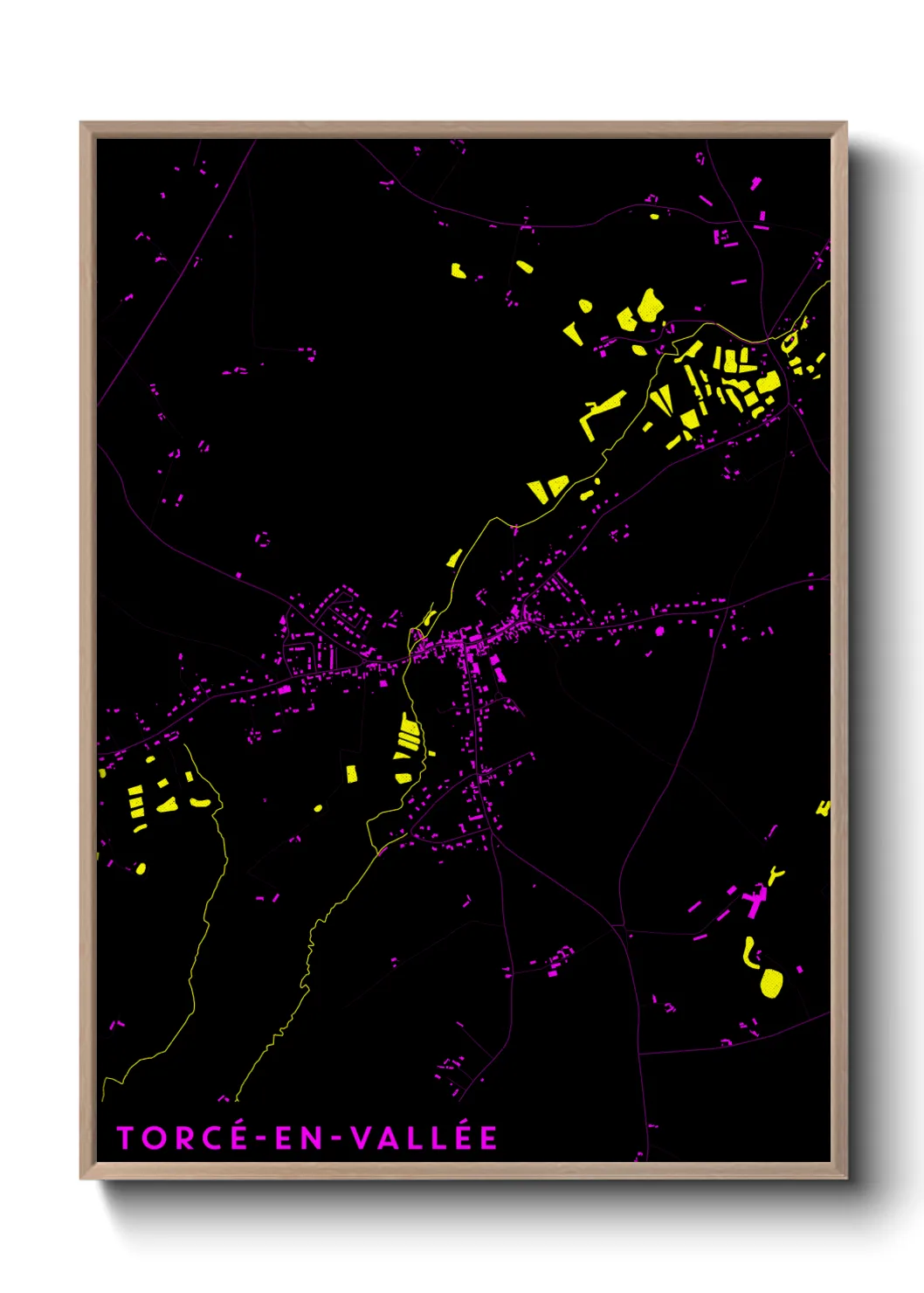 Une affiche de carte sur Torcé-en-Vallée