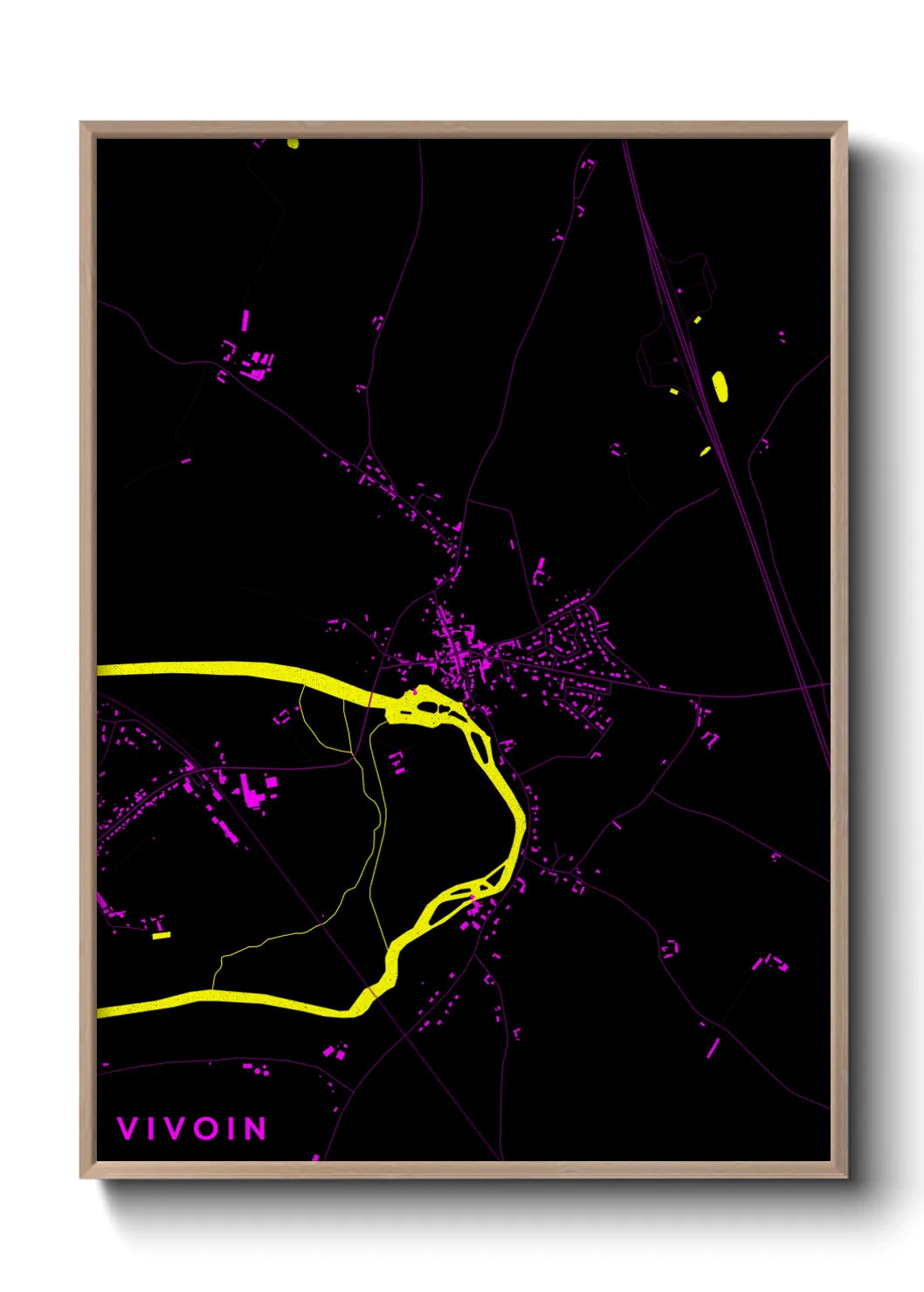 Une affiche de carte sur Vivoin