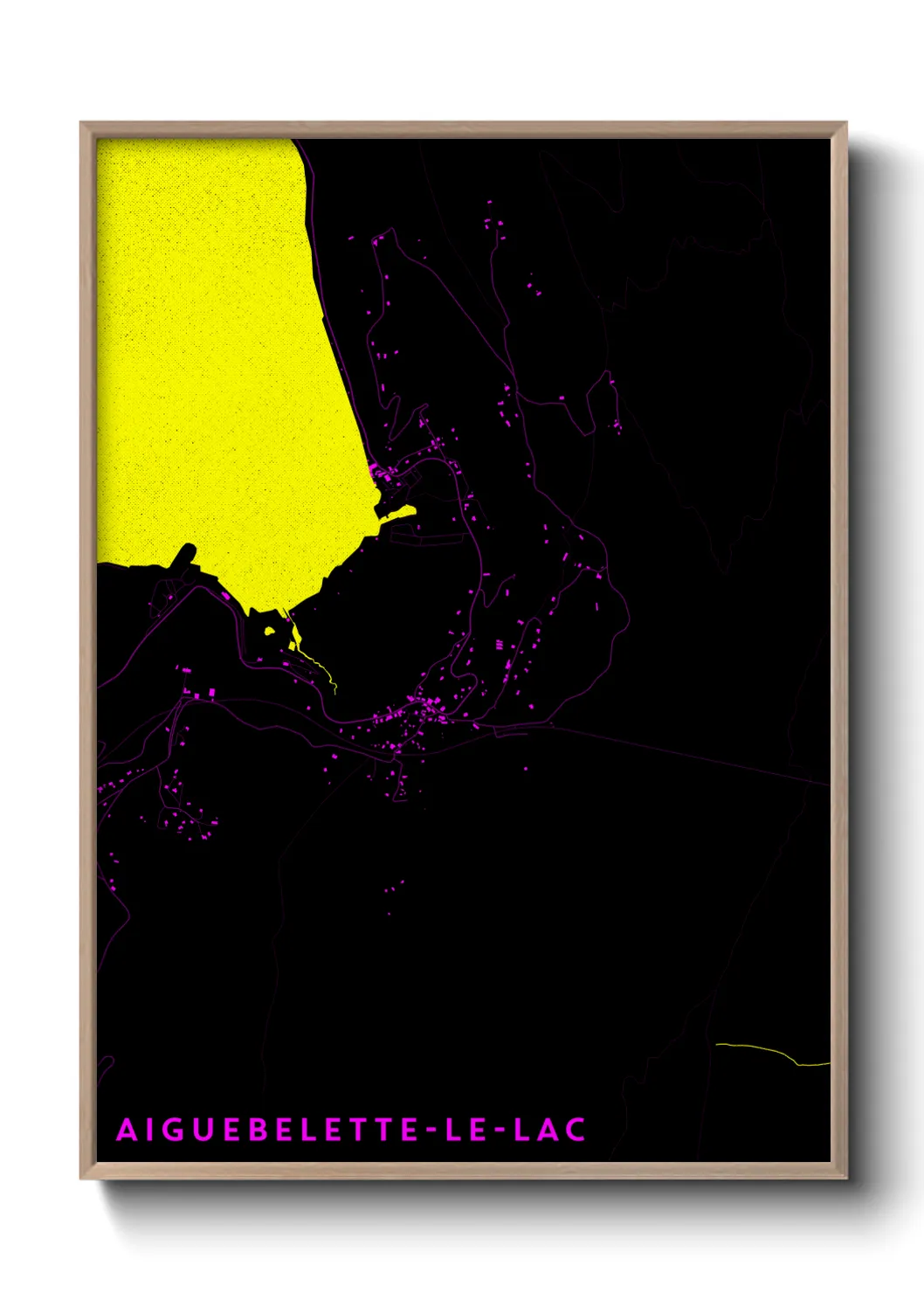 Une affiche de carte sur Aiguebelette-le-Lac