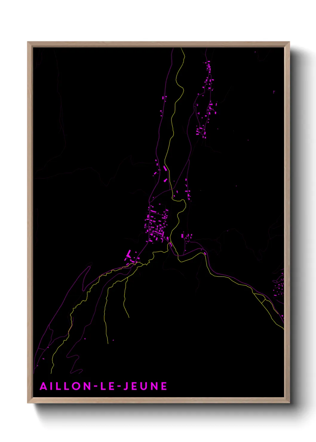 Un poster carteAillon-le-Jeune