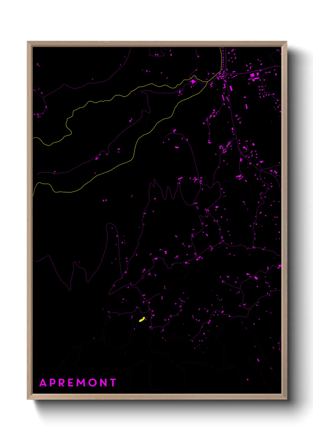 Une affiche de carte sur Apremont
