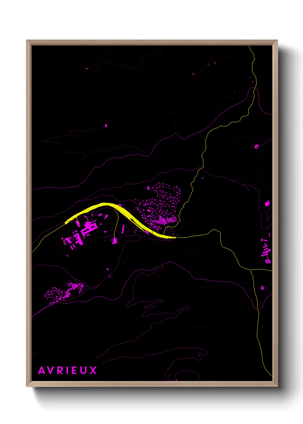 Une affiche de carte sur Avrieux