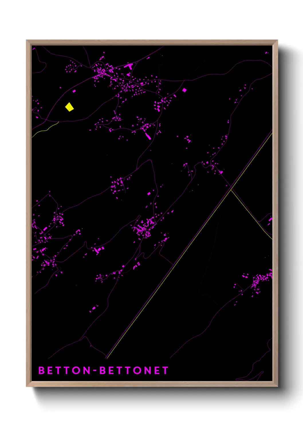 Une affiche de carte sur Betton-Bettonet
