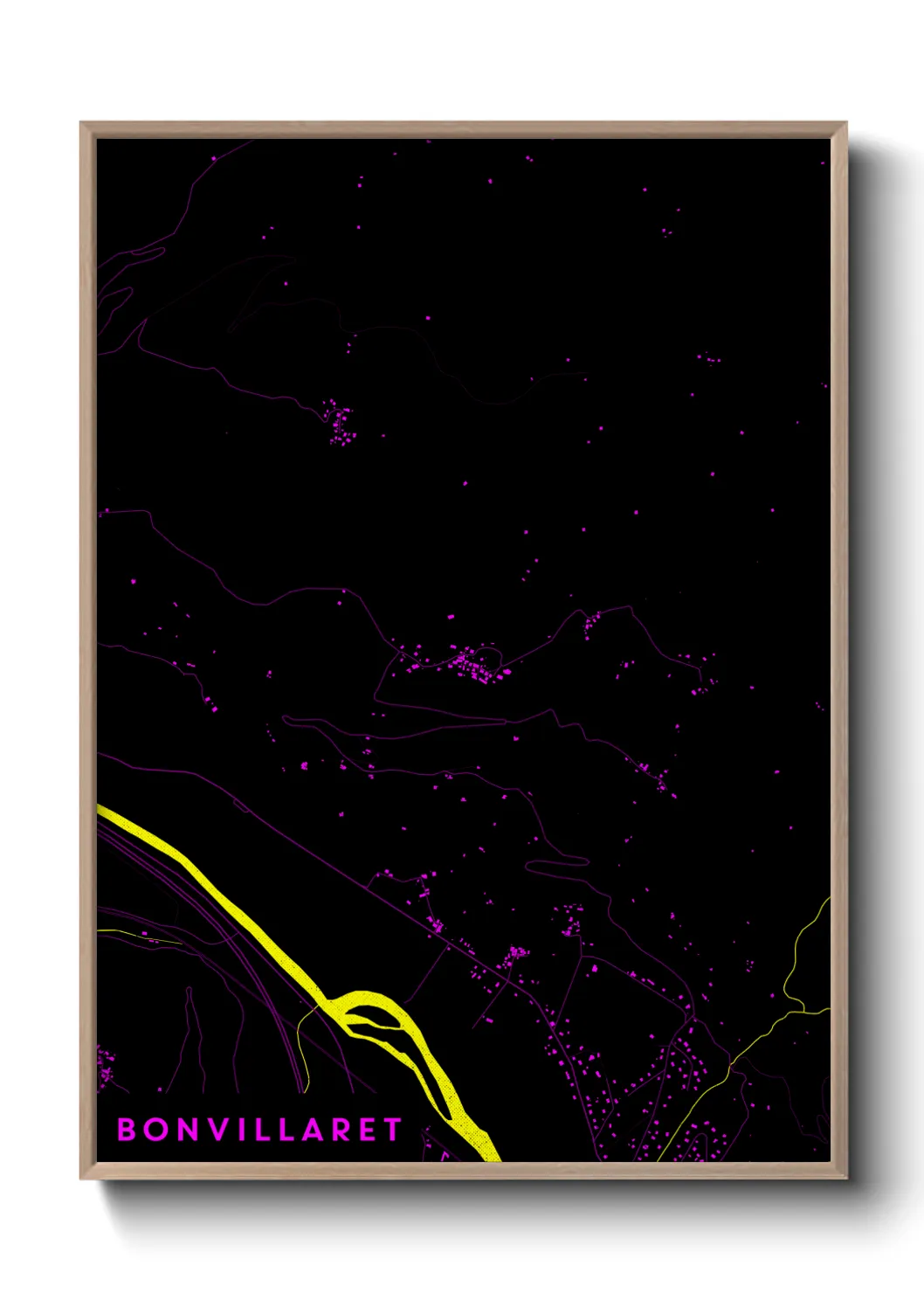 Une affiche de carte sur Bonvillaret