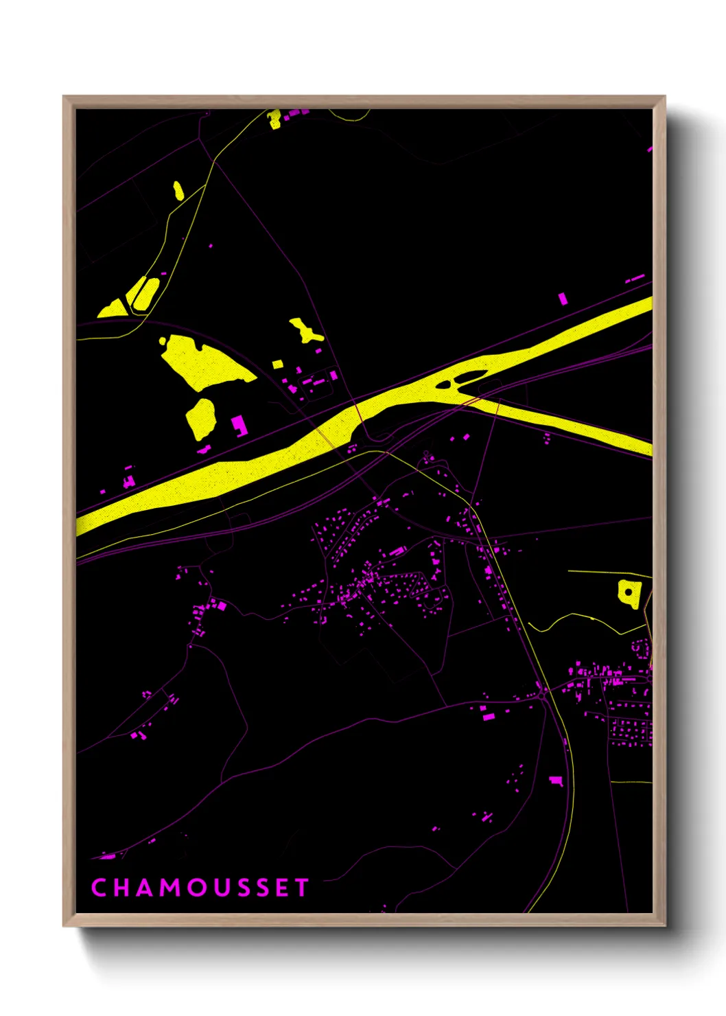 Une affiche de carte sur Chamousset