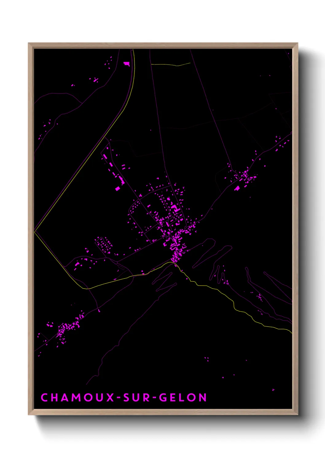 Une affiche de carte sur Chamoux-sur-Gelon