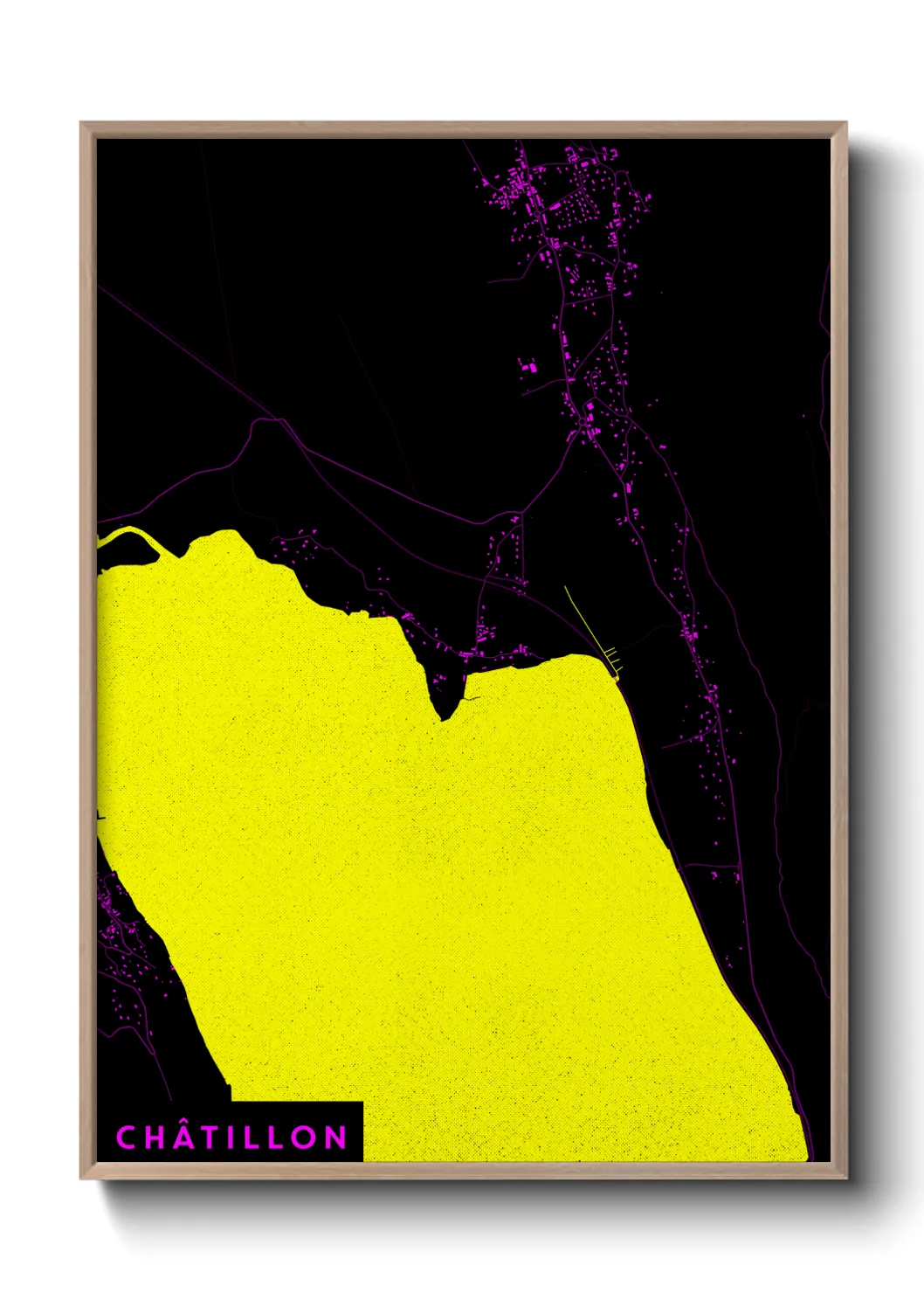 Une affiche de carte sur Châtillon