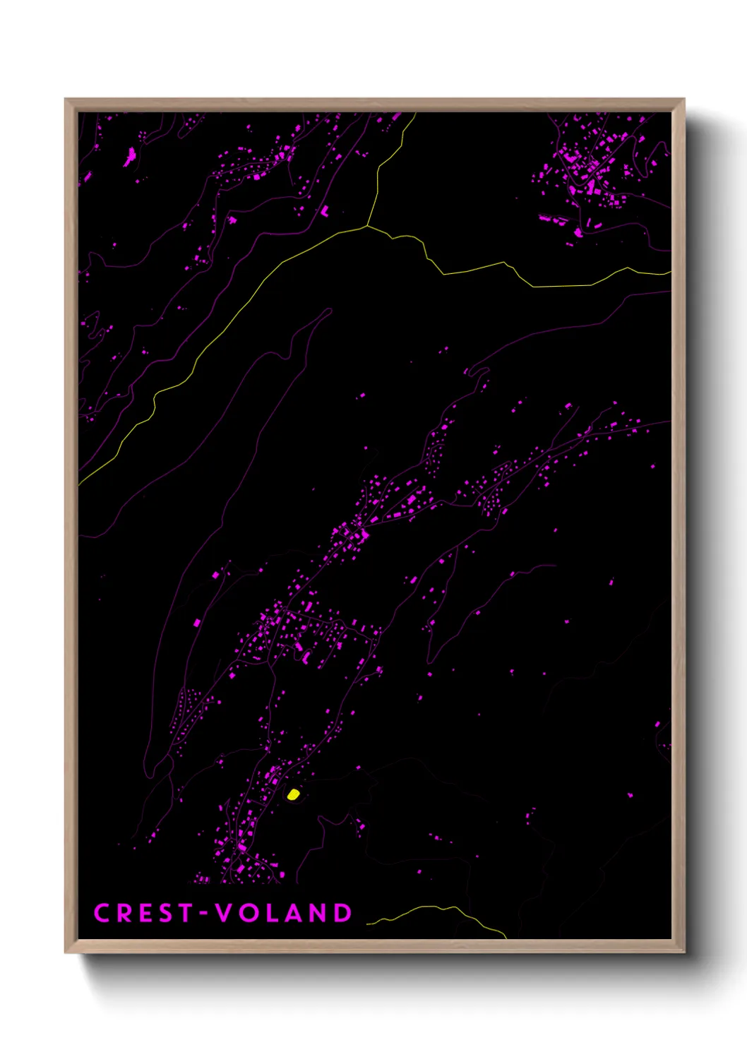 Une affiche de carte sur Crest-Voland