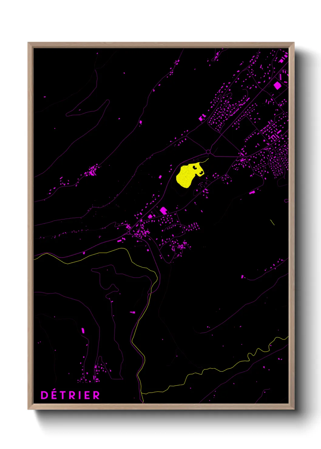 Une affiche de carte sur Détrier