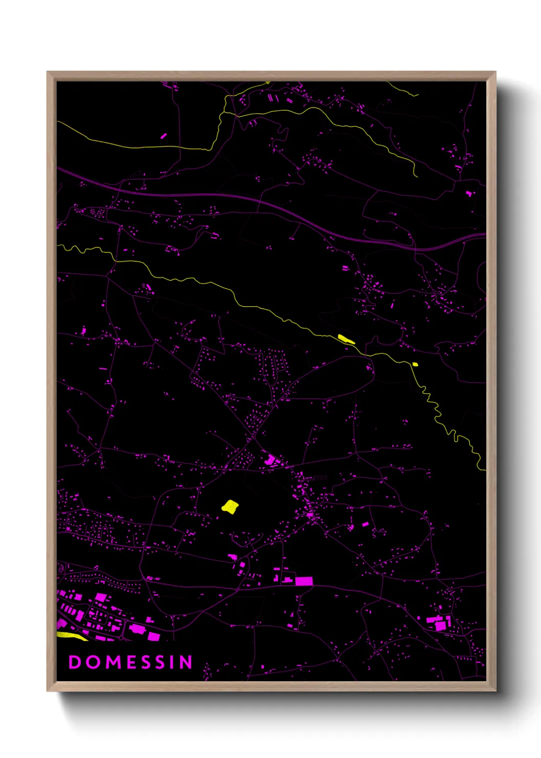 Une affiche de carte sur Domessin