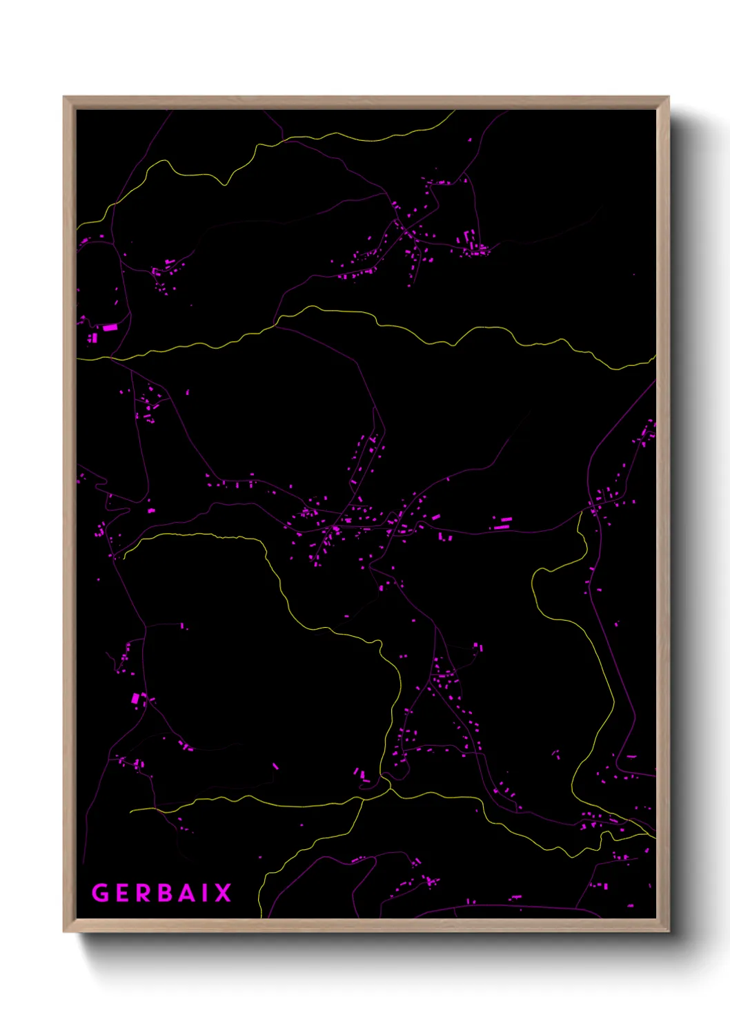 Une affiche de carte sur Gerbaix