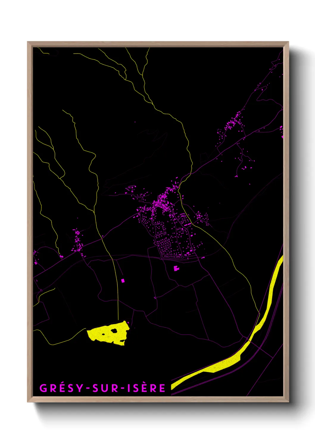 Un poster carteGrésy-sur-Isère