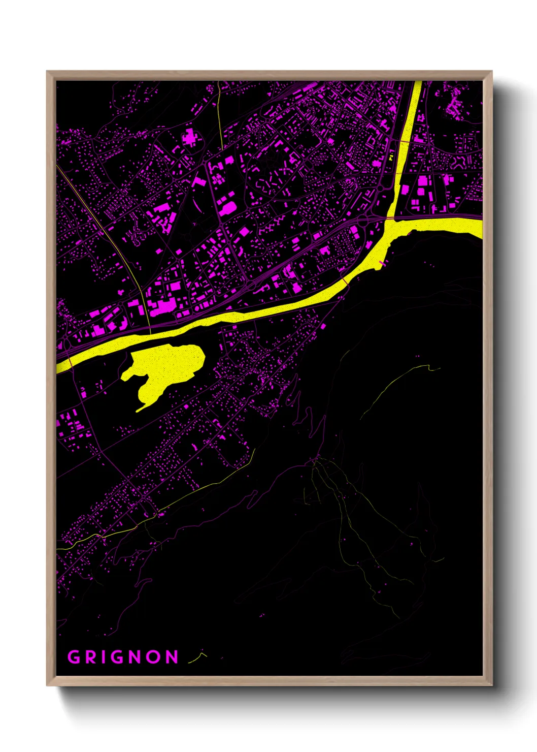 Une affiche de carte sur Grignon