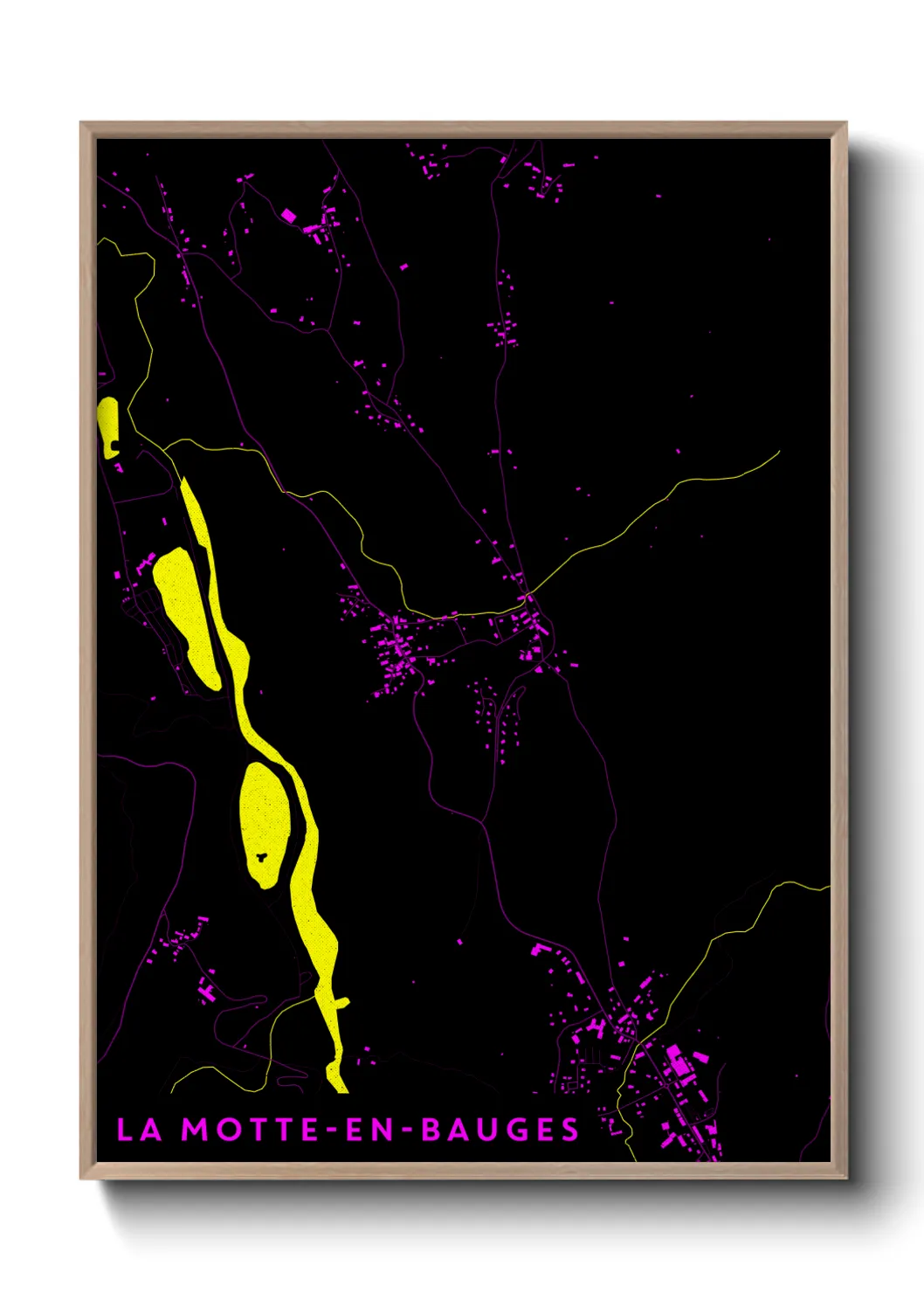Une affiche de carte sur La Motte-en-Bauges