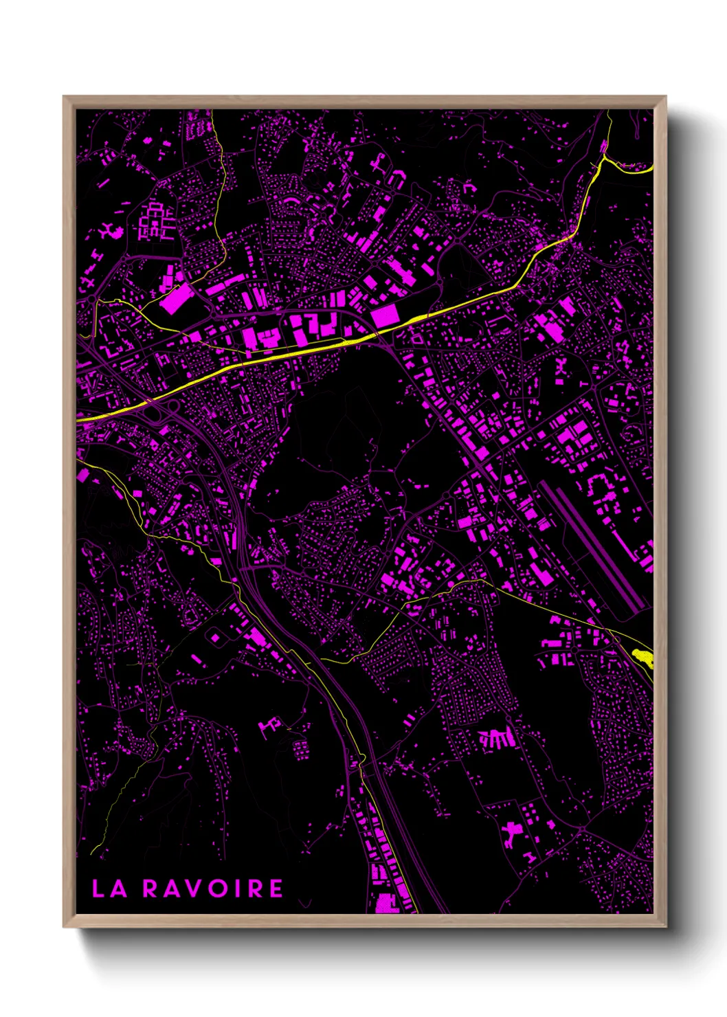 Une affiche de carte sur La Ravoire