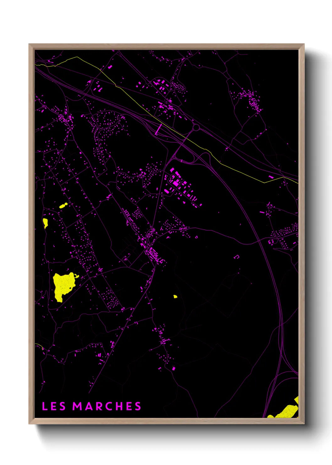 Une affiche de carte sur Les Marches