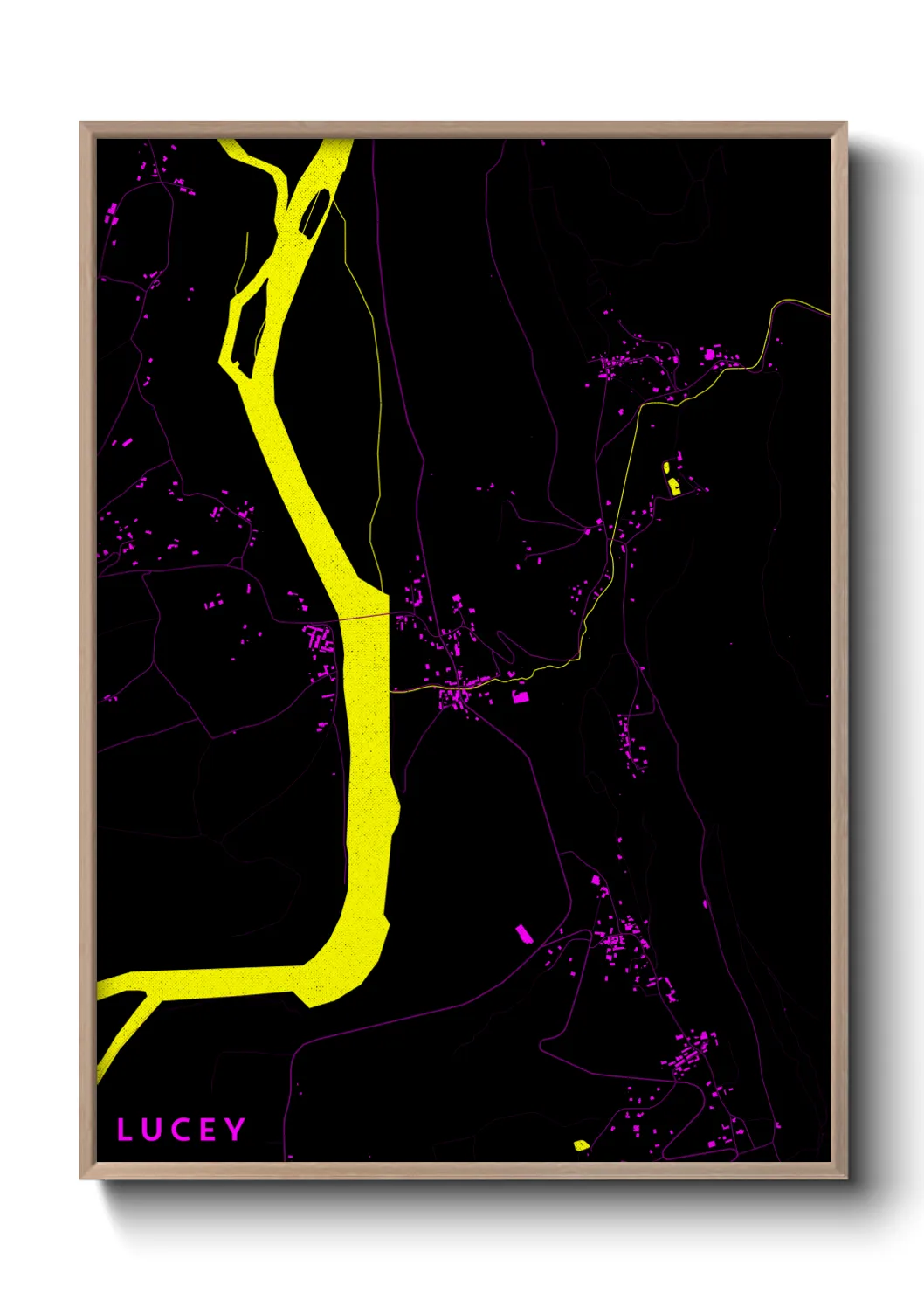Une affiche de carte sur Lucey