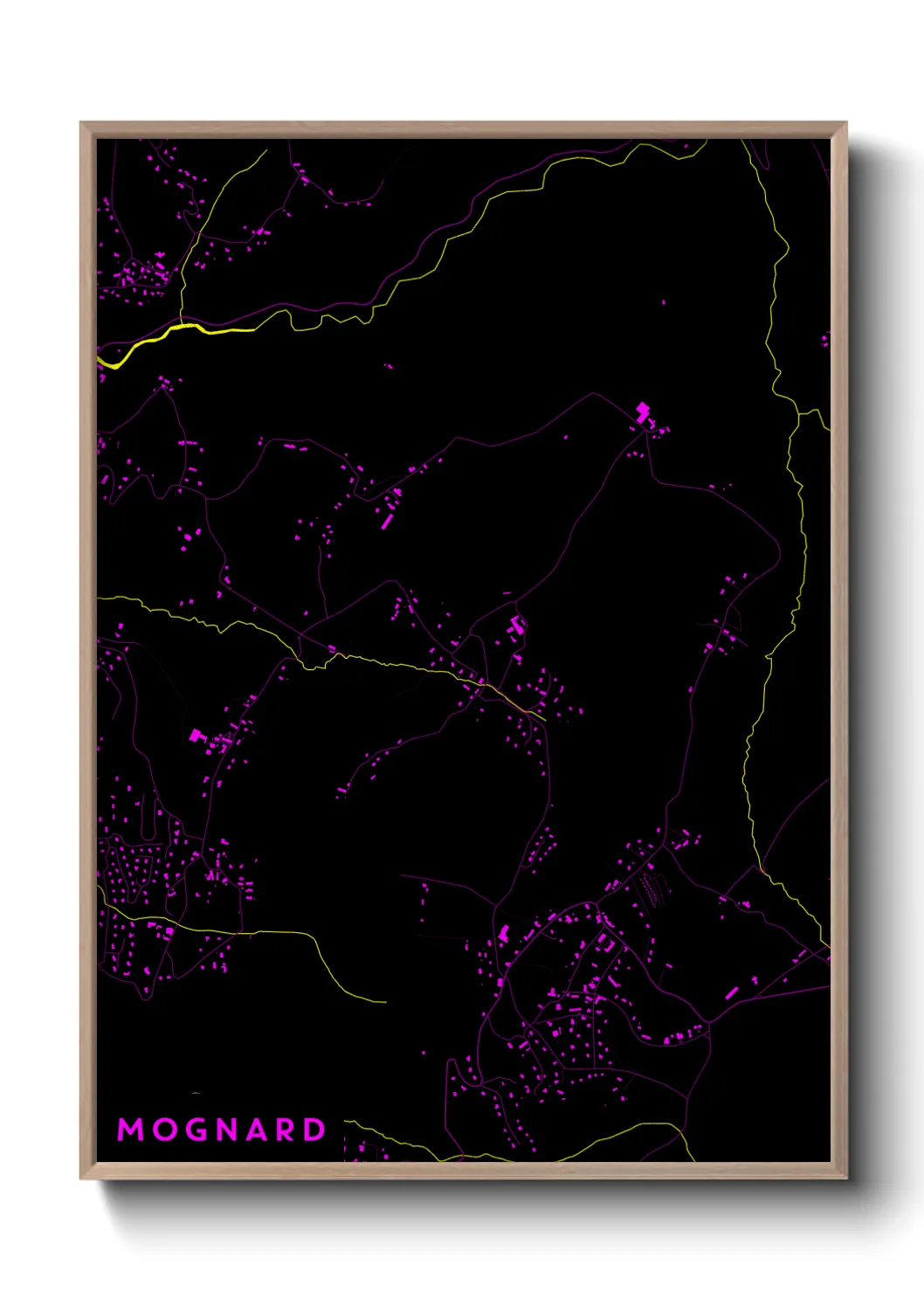 Une affiche de carte sur Mognard