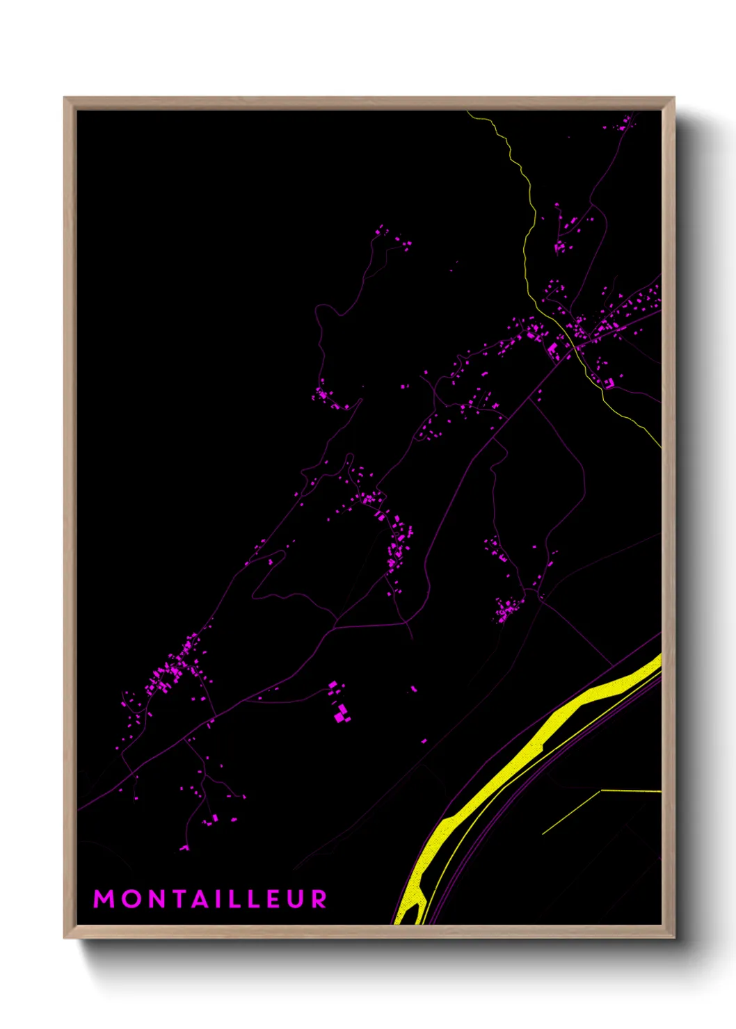 Une affiche de carte sur Montailleur