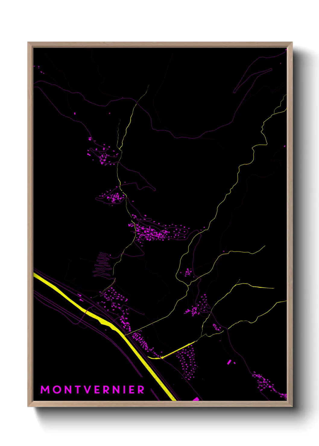 Une affiche de carte sur Montvernier