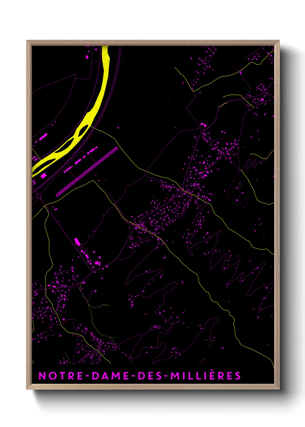 Une affiche de carte sur Notre-Dame-des-Millières