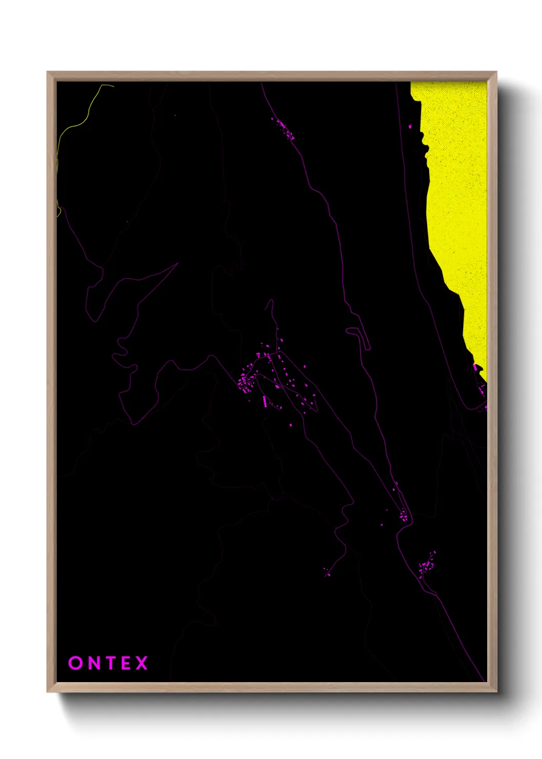 Une affiche de carte sur Ontex