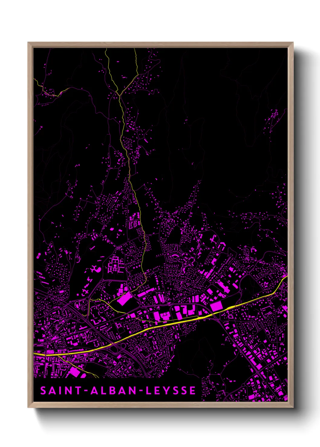 Une affiche de carte sur Saint-Alban-Leysse