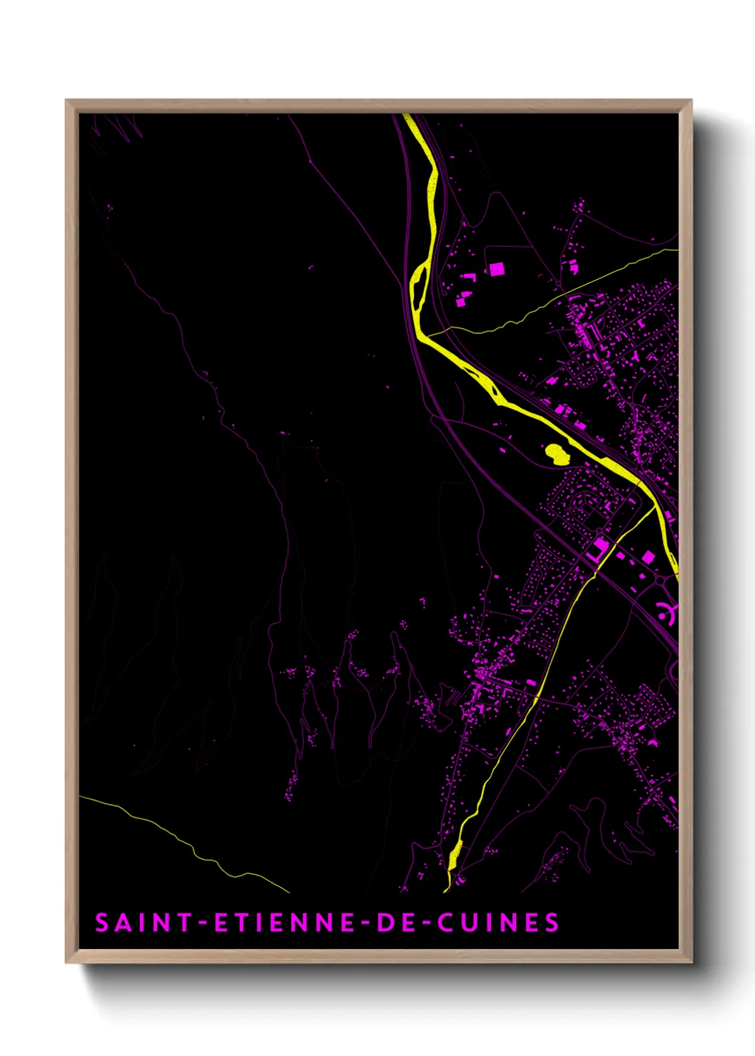Un poster carteSaint-Etienne-de-Cuines