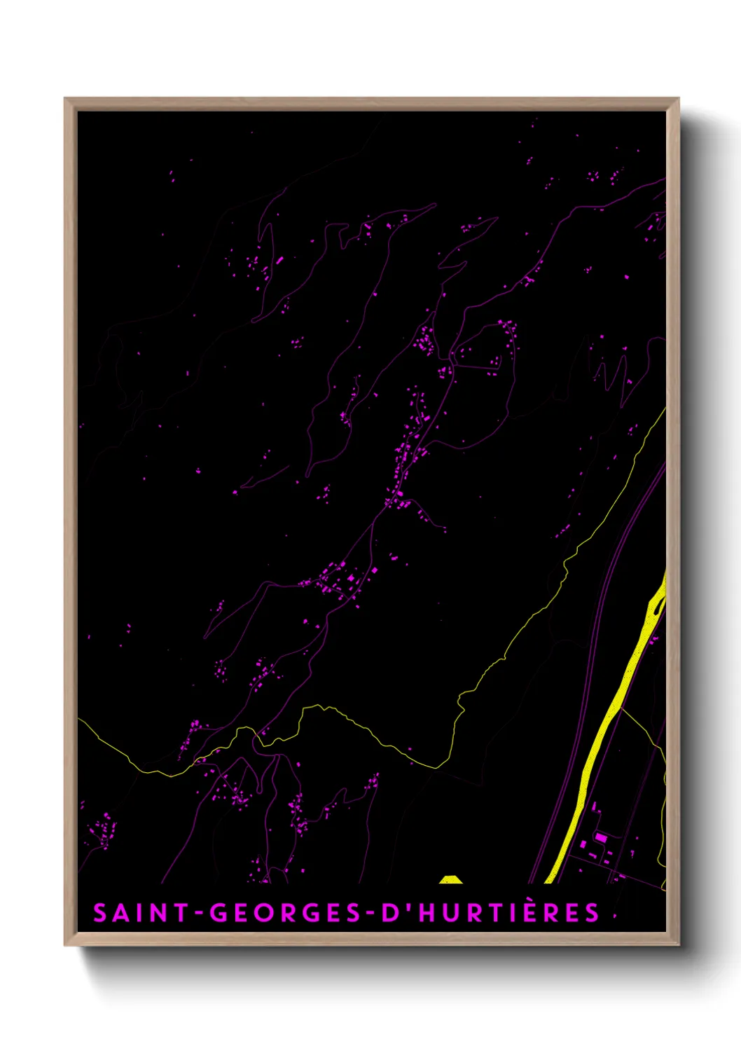 Une affiche de carte sur Saint-Georges-d'Hurtières