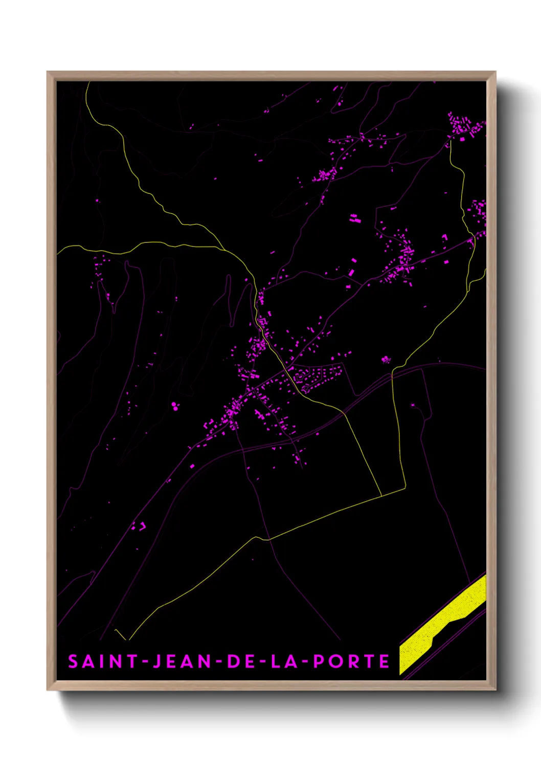 Une affiche de carte sur Saint-Jean-de-la-Porte