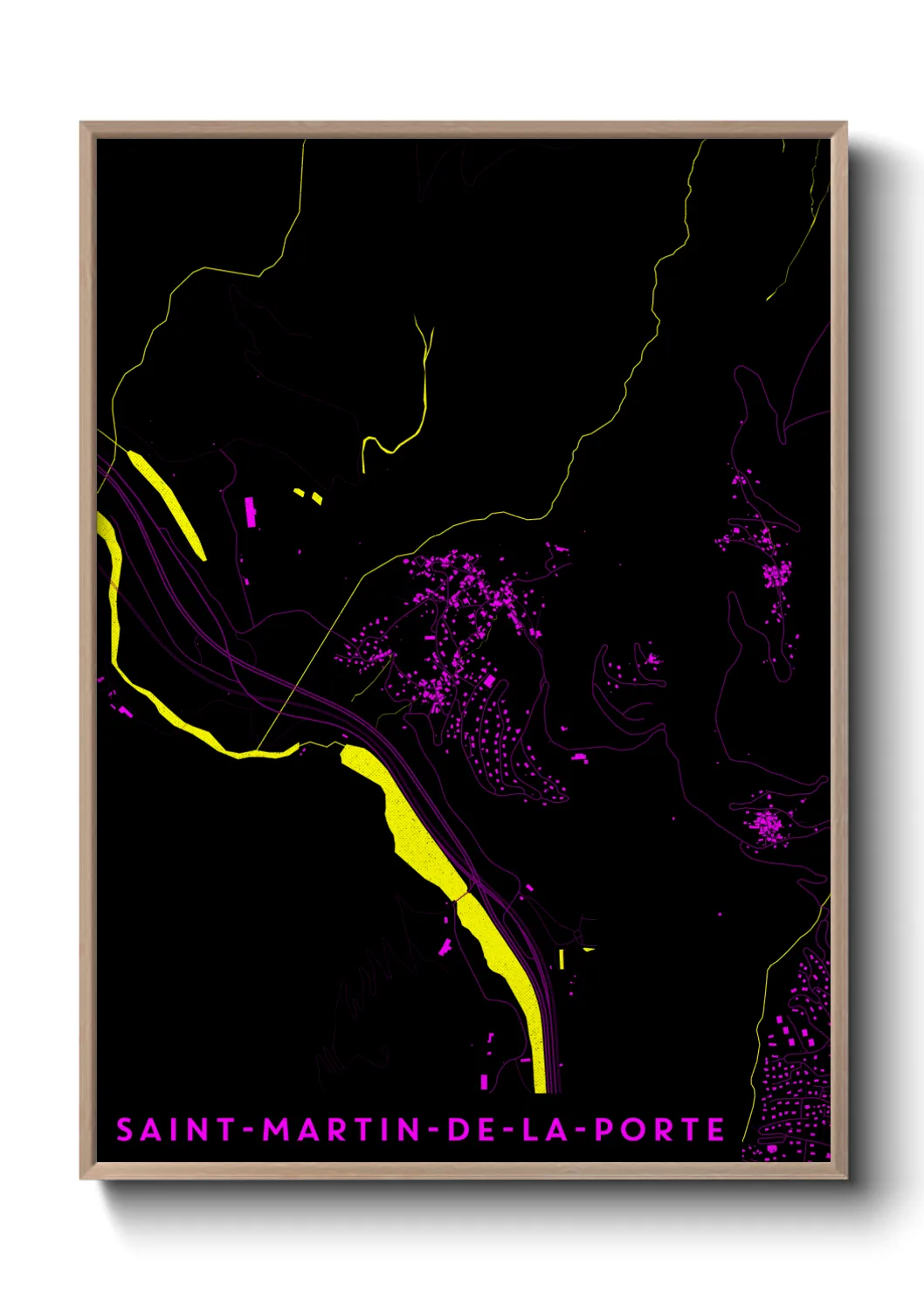 Une affiche de carte sur Saint-Martin-de-la-Porte