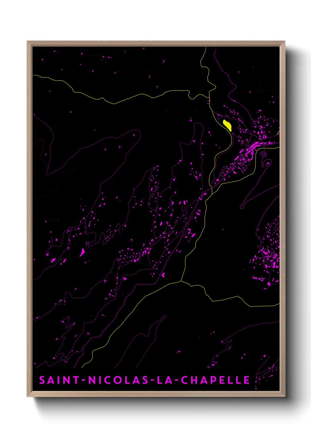 Une affiche de carte sur Saint-Nicolas-la-Chapelle