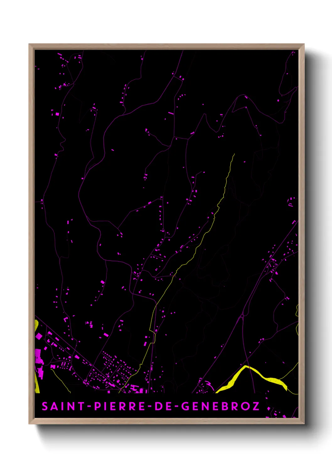 Un poster carteSaint-Pierre-de-Genebroz