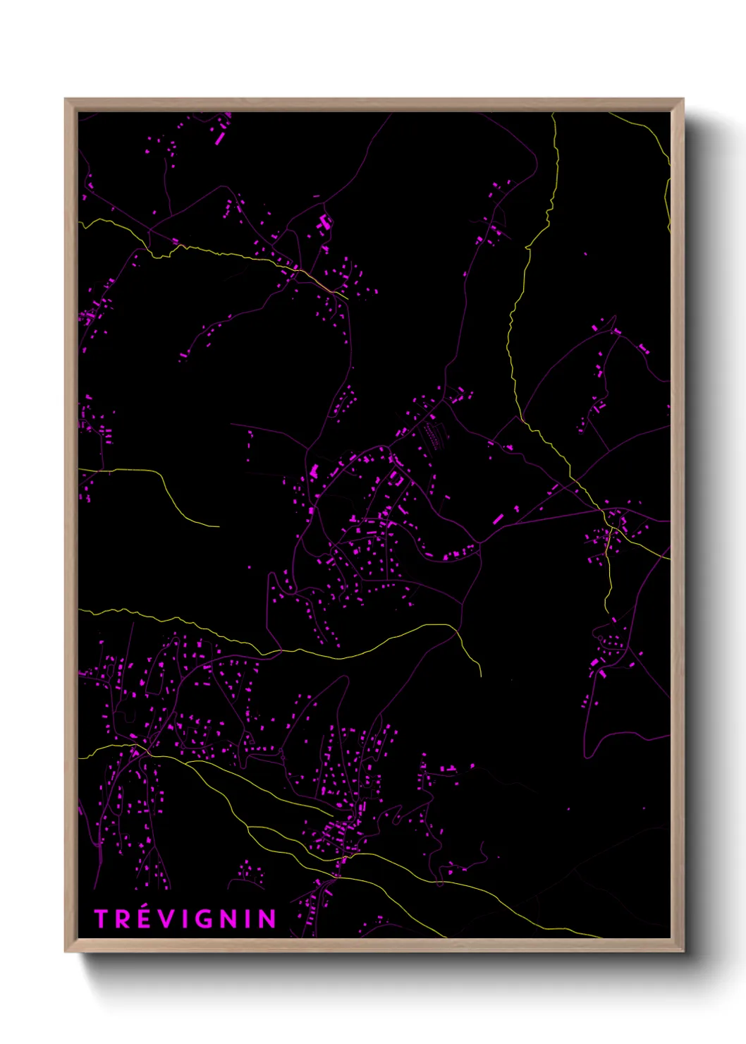 Une affiche de carte sur Trévignin