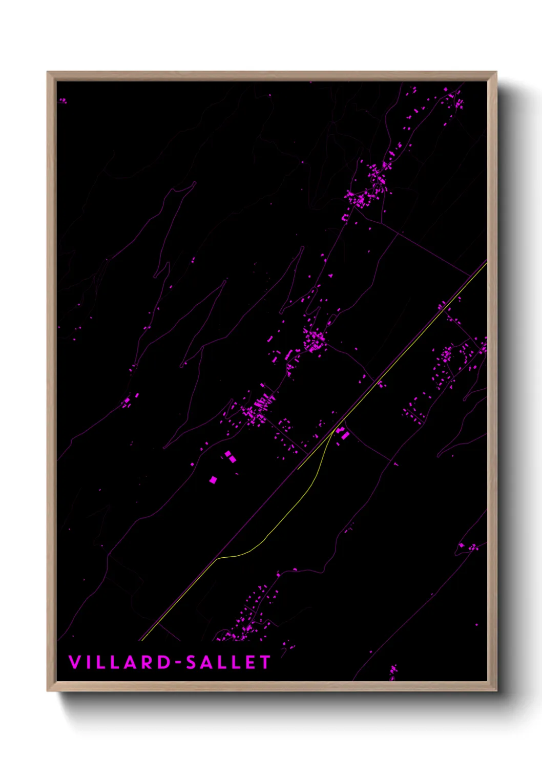 Une affiche de carte sur Villard-Sallet