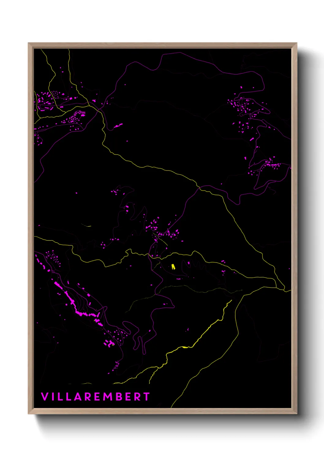 Une affiche de carte sur Villarembert