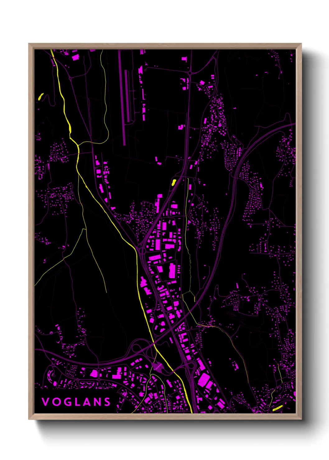 Une affiche de carte sur Voglans