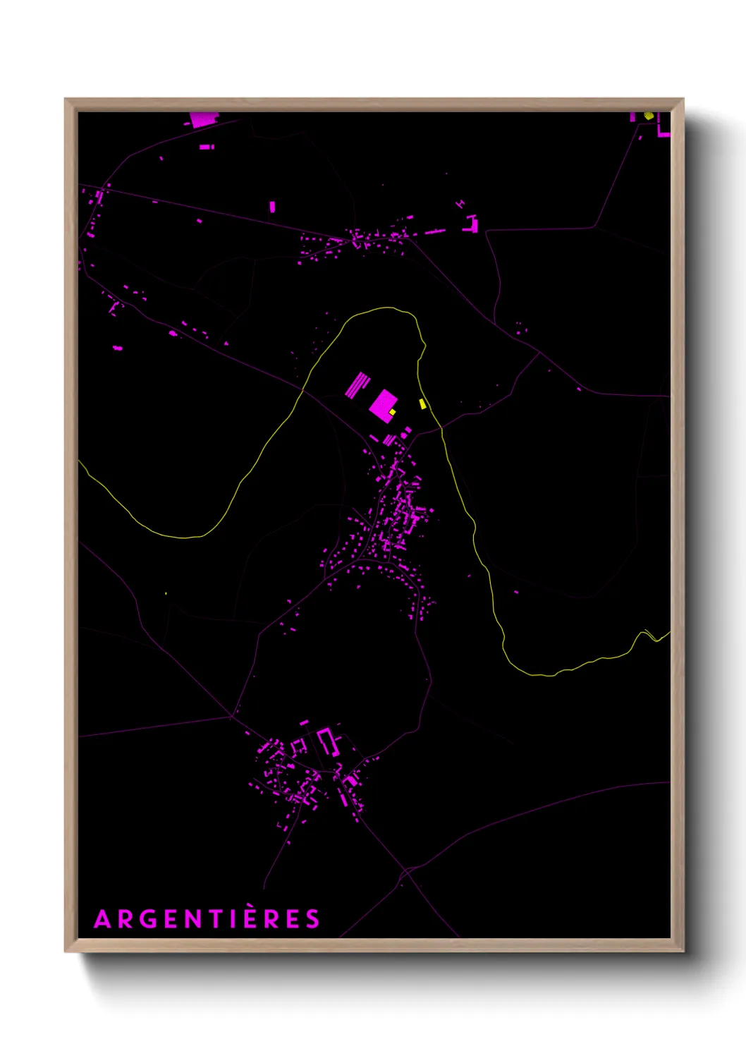 Une affiche de carte sur Argentières