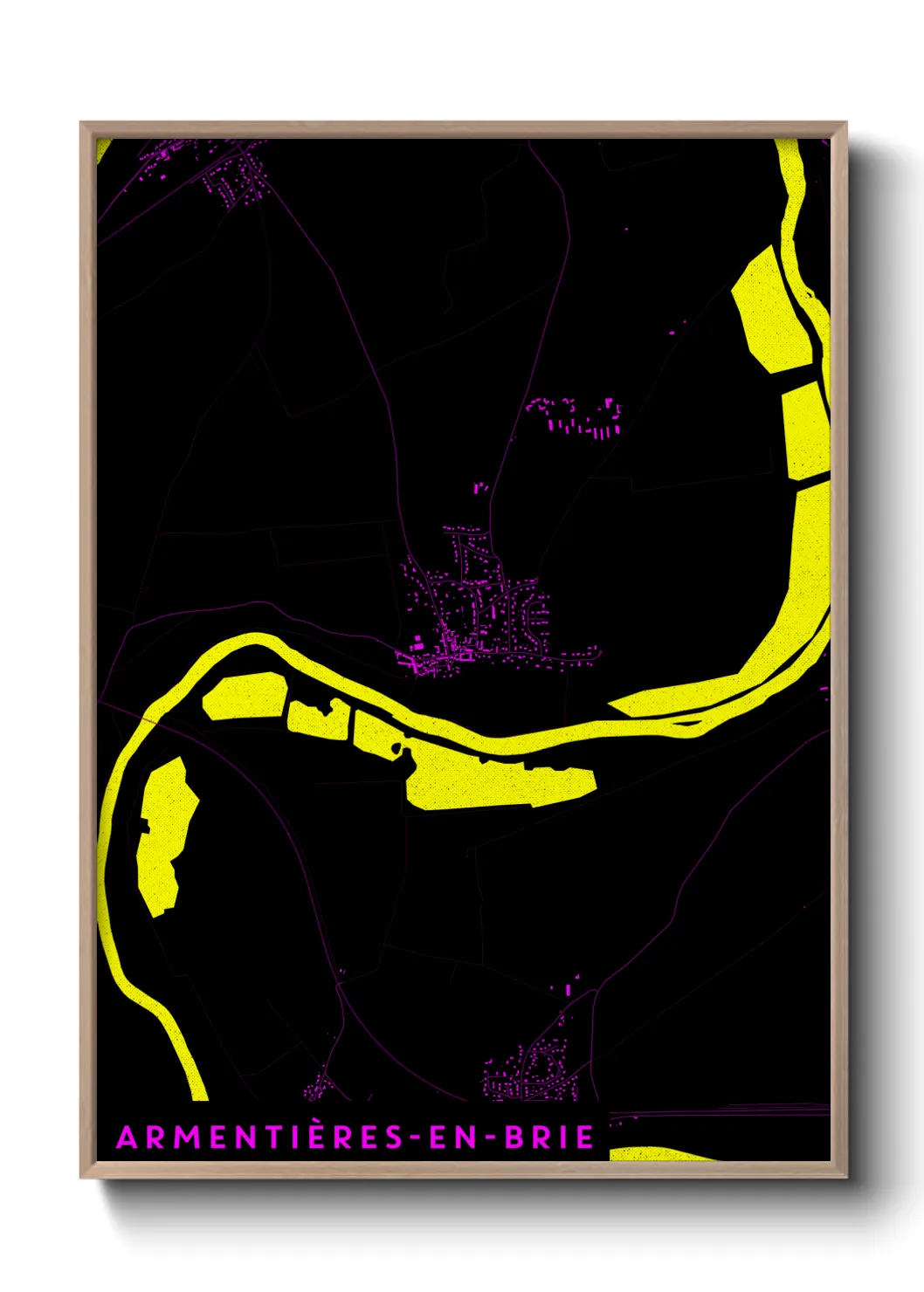 Une affiche de carte sur Armentières-en-Brie