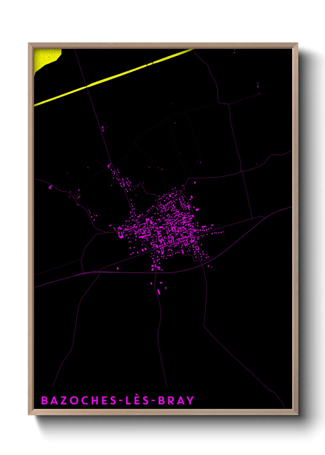 Une affiche de carte sur Bazoches-lès-Bray
