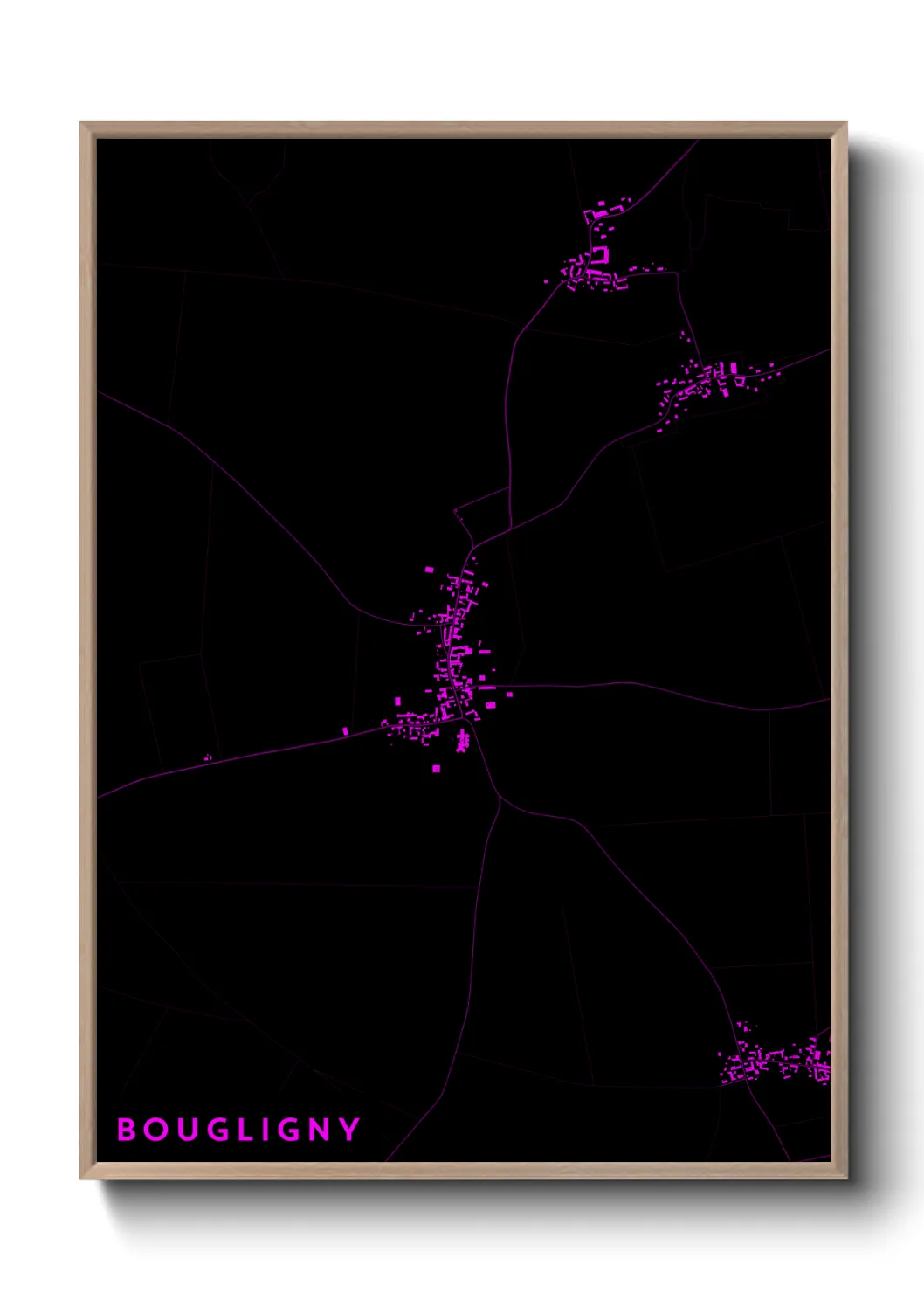 Une affiche de carte sur Bougligny