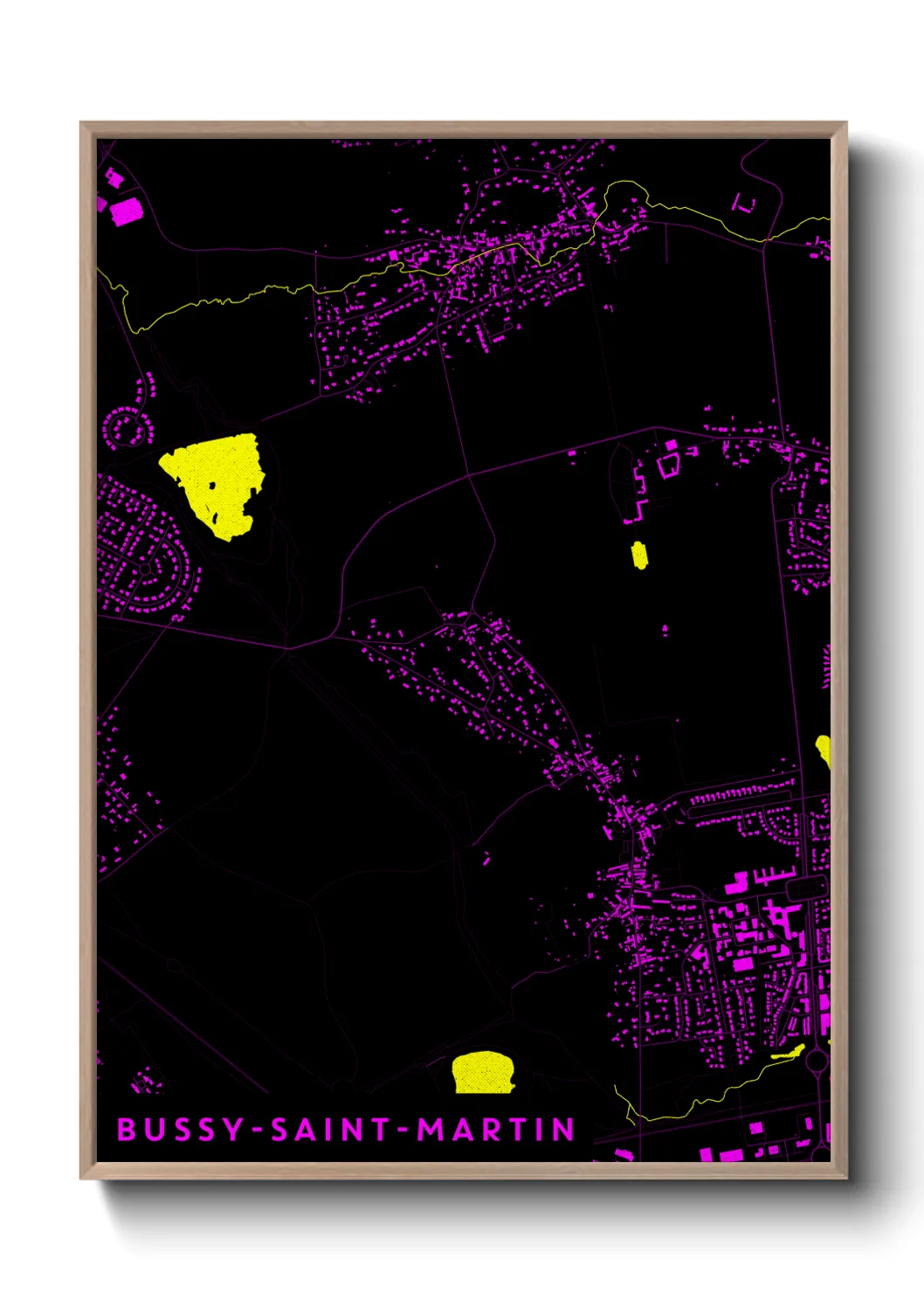 Une affiche de carte sur Bussy-Saint-Martin