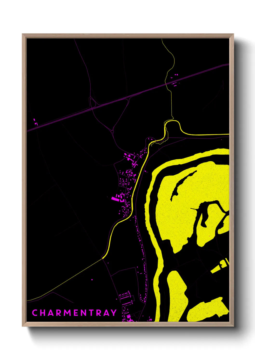 Une affiche de carte sur Charmentray