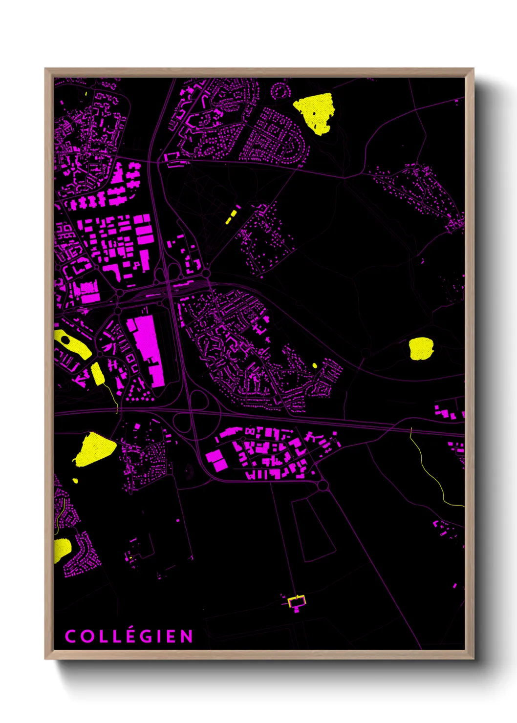 Une affiche de carte sur Collégien